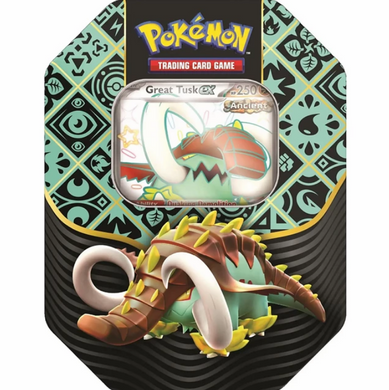 Pokemon TCG: Scarlet & Violet 4.5 Paldean Fates Tin – Great Tusk