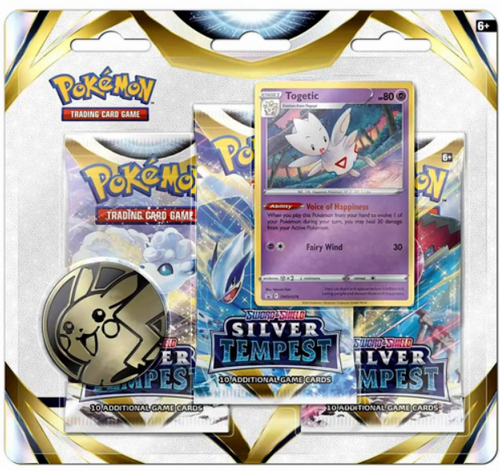 Pokemon TCG: Sword & Shield 12 – Silver Tempest 3-Pack Booster Display