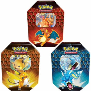 Pokemon TCG: Hidden Fates Tin 6s (Charizard/Gyarados/Raichu)